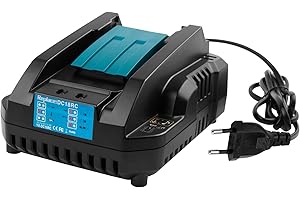 ASUNCELL 4A DC18RC cargador rápido compatible con Makita 14,4V-18V Li-Ion batería de repuesto BL1815 BL1830 BL1840 BL1850 BL1860 BL1890 BL1415 BL1430 BL1440