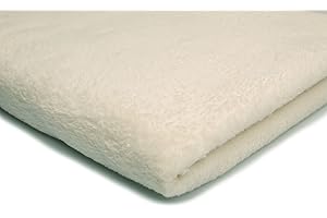 ORIENT FASHION Minkee Peluche tinta unita fronte-retro, Orsacchiotto, 50x160 cm (Crema)