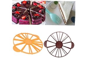 Hotaden Pie gâteau Cutter 10/12 Piece pâtisserie Slicer Equal gâteau Portion Outils marqueur Diviseur Décoration Moule Bakeware (Couleur aléatoire)