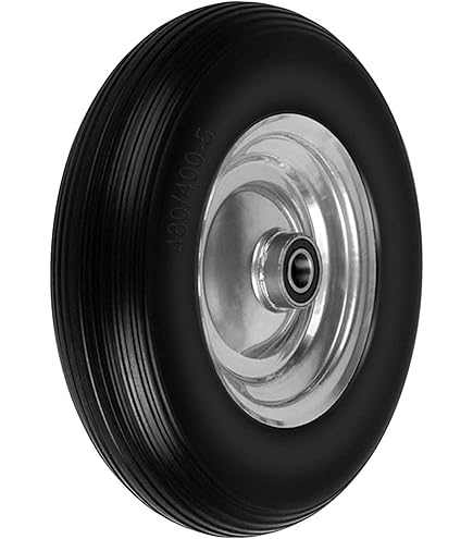 Ruota Per Carriola Metafranc &Oslash; 400 Mm - Gomma Piena Antiforatura, Portata 100 Kg, Cerchio In PVC