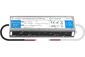 YOODI Trasformatore 12V 60W 5A Alimentatore IP67 Impermeabile Driver LED AC 220V a DC 12V Ultra Fino Tensione Costante Adattatore Power Supply per Strisce Luci Lampada LED Esterni
