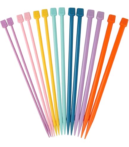 Aiguilles à Tricoter En Acier Inoxydable 11 Paires 25 Cm - Tailles 2.0 à 8.0 Mm - Kit Complet Pour Pulls, Dentelle Et Projets Créatifs