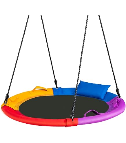 HOMCOM Altalena da Giardino per Bambini tra 3 e 8 anni Interno ed Esterno 100 × 180cm Carico Massimo di 100kg | Italy