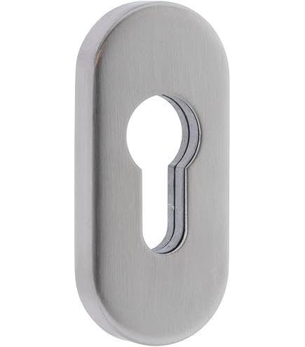 Bocchetta Rosetta Quadra Per Porta Blindata - Piastrina Cilindro Europeo, Alluminio - 82x62mm, Con Viti Securemme - Foto 3