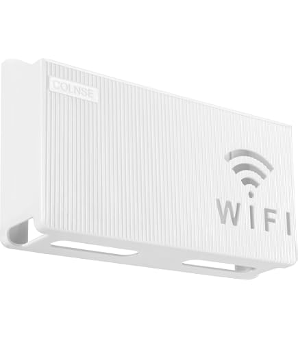 Armadio Router In Legno A Parete – Scaffale Decorativo Per WiFi, Montaggio Senza Fori, Design Scavato Per Cavi E Ventilazione, In Legno Massello
