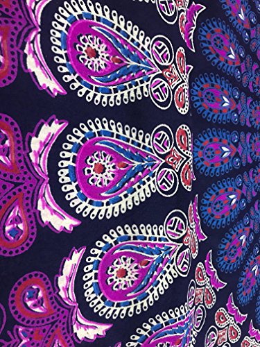 raajsee Weihnachten Geschenk Lila Feder Mandala, Bohemian Wandteppich, Tapisserie, Hippie Hippie Psychedelic Wandbehang Elefant Größe 220 * 240 cms - 7