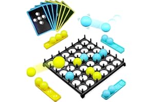 SONGYEA Bouncing Ball Tischspiel, Bounce Off Game mit 16 Bällen, 20 Herausforderungskarten, Desktop Bouncing Toy für Kinder, Familie und Party, für Kinder ab 7 Jahren (A)