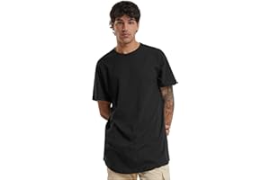 Urban Classics Herren T-Shirt Shaped Long Tee, T-Shirt aus Baumwolle für Männer, länger geschnitten