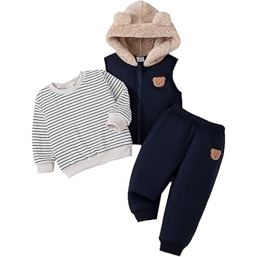 Felpa Pantaloni Bambino Completo Bambino LUVCES - Felpa Manica Lunga E Pantaloni, Morbido, Per Autunno E Primavera, Taglie 0-3 Anni Tuta Bambino Autunno