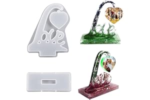 LAKSOL Stampi in Resina per Cornici Fotografiche Stampi Resina Epossidica Love Stampi Silicone Portafoto Stampi Cornice per Resina Epossidica per Fai da Te Personalizzata Portafoto