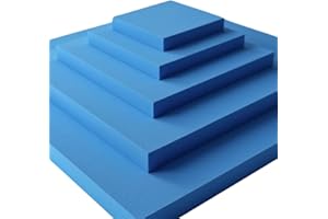 ComfyWise Blue Upholstery Foam - High Density Foam Sheet Replacement Foam Cut to Size for Customized Foam Pad Comfort, Multiple Size foam cushion for Versatile Use in Sofa Foam (2 in, 15 x 15 in)
