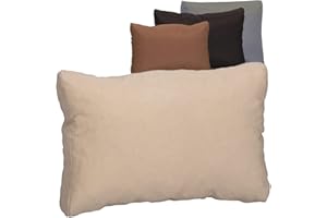 Beo Poduszka na oparcie na sofę 80 x 40 cm, wyprodukowana w UE, odporna na działanie wody, beżowa, na kanapę, duża, średnio-twarda, do użytku na zewnątrz, do wypoczynku z rattanu, na łóżko, na sofę,