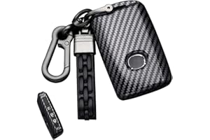 ontto Guscio Cover per Chiave Telecomando per Mazda 3 Alexa MX30 CX-30 2019 2020 CX-4 CX-5 CX-8 2020 Accessorio in ABS Custodia Protettivo Coprichiave Portachiavi 3 Tasti-carbonio nero