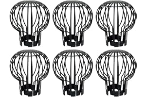 URPIZY Lot de 6 bouchons de protection de gouttière en plastique pour tuyau de descente - Anti-blocage des feuilles, mousse, boue, boue, boules et autres débris - Noir