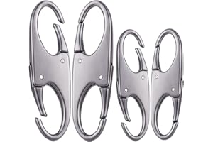 1 one enjoy Clip de cremallera antirrobo - Cierre de cremallera de mochila para mantener la cremallera cerrada, clip de desconexión rápida - Accesorio adicional para llavero 4 piezas (Gris)