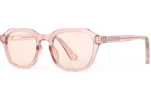 Bloomoak Rose Tinted Migraine Glasses, FL- Flex Light Sensitivity Relief Trendy Glasses for Fluorescent Glare, Photophobia, E