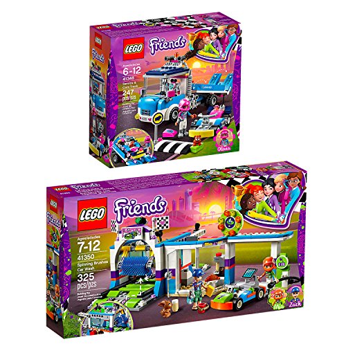 Preisvergleich Produktbild Lego Friends 2er Set 41348 41250 Abschleppwagen + Autowaschanlage