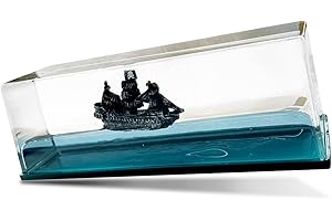 Vigcebit Acryl-Schiffsflüssigkeitsdriftflasche - Never Sink Fluid Drift Schiffsdekoration,Unsinkbares Schiff, beruhigendes und entspannendes Spielzeug, Desktop-Ornament-Dekoration, treibendes