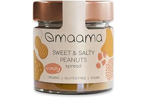MAAMA, Crema Spalmabile Sweet & Salty con Arachidi Crunchy Bio, Vegan, Senza Additivi e Senza Glutine - 1 vasetto da 200g