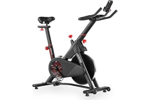 FITFIU Fitness BESP-250 - Bicicleta Indoor con resistencia variable y sistema magnético de frenado para uso intensivo. Conectividad APP con Kinomap y Zwift y Peso máx. usuario 120kg