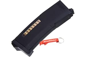 SPORTINGGOODS PTS 150rds Enhanced Pol?mero Cargador para Systema PTW Airsoft M4 Serie (Negro) - AirsoftGoGo Llavero Incluido