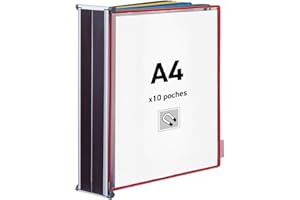 DJOIS Tarifold Tdisplay Element Mural Garni Magn?Tique Format A4