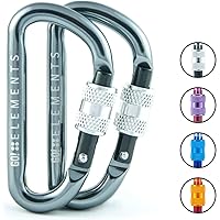 GO!elements Karabiner Schlüsselanhänger - Micro 6 - Mini Karabinerhaken klein mit Schraubverschluss