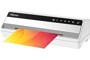 Fellowes Plastifieuse Saturn 3I A4, pour plastifier à chaud et à froid pochettes de 80 à 125 microns, sans bourrages, 3 réglages de température, 30cm/min, 5724801 Gris Clair/Noir