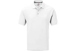 DELLMOOR Men’s Solid Polo Shirts, Lightweight 100% Pique Cotton Short Sleeve Activewear Plain Polo Shirts for Mens, True Classic Regular Fit Work Wear Casual Polo Shirts, Sizes S to 5XL