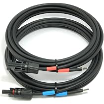 Solartronics Verbindungskabel 4mm², 8 M – Rot/schwarz, Mit Solarstecker & Aderendhülse, H1Z2Z2-K, Made In Germany