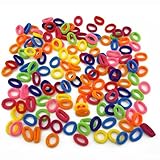 100xNamgiy Hair Ties Elastics Ponytail Holders Hair Bobbles Hair Bands Thick Snag Free Endless for Women Girls Baby Assorted Colour