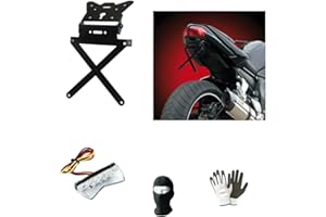 MOTO SPORT MONDO COMPATIBILE CON YAMAHA XT 660 R KIT PORTATARGA+FANALE POSTERIORE PER MOTO SUPPORTO PER TARGA UNIVERSALE+FANALINO DI CODA A LED 12V 3 FUNZIONI: LUCE POSIZIONE,STOP,TARGA