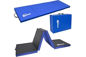 eyepower 180x60 Tappetino Ginnastica Pieghevole - Materassino Palestra Spesso 5 cm - Base per Addominali a Terra - Supporto Fitness Ripiegabile e Salvaspazio - Tappeto Sport Yoga Gym Compatto