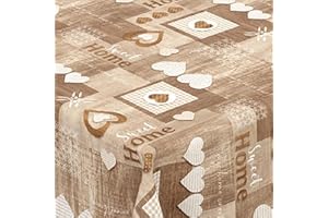 ‎ARTWELT Artwelt Tischdecke Knitterfrei Wachstuchtischdecke Wachstischdecke Tischtuch Dekorativ Abwaschbar Wunschmaß Tischwäsche für Küche, Esszimmer, Garten, Outdoor (100X140cm, Home 180A)