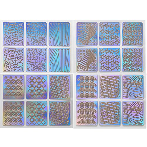 Blue Vessel 24pcs/set Nagelaufkleber Vinyls Nail Art Maniküre Schablone DIY Stanzwerkzeuge - 7