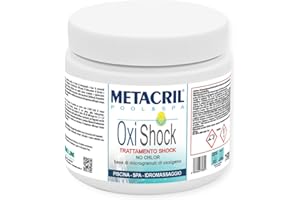 Metacril OxiShock 750 GR - Oxygène Shock en Micro-granulés - Idéal pour Piscine ou hydromassage (Teuco, Jacuzzi, Dimhora, Intex, Bestway, etc.)
