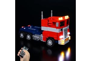 Hosdiy RC LED Light Kit for (Optimus Prime) Model - Compatible with Lego 10302 - Lighting Kit (Only Light, No Building Model) (RC Light)