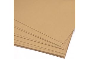 Craftelier - Pack 25 Cartulinas de Doble Cara | Material Ideal para Proyectos de Tarjetería, Scrapbooking y Manualidades | Gramaje 250 gsm | Tamaño 30,48 x 30,48 cm (12" x 12") - Color Marrón Kraft