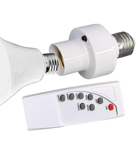 Kwmobile Kit Portalampada E27 Con Telecomando - Set Di 3 Basi Per Lampadine LED E27 - Attacco - 9