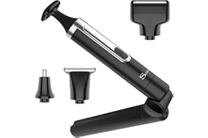 SURKER Tondeuse corporelle Rasoir électrique pour hommes Body Groomer visage, bras, menton Tondeuse à barbe sans fil avec extension réglable Commerce Étanche