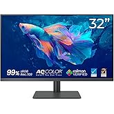 شاشة رسوميات BenQ PD3205U (تقنية AQCOLOR، 32 بوصة، 4K UHD، IPS، شحن USB-C، DP/HDMI، KVM، معايرة الأجهزة،