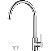 GRIFEMA Stainless Steel Kitchen Sink Tap, High Spout 360&deg; | Single-lever mixer with Cold Start, Chrome Finish, Non-Drip Ceram