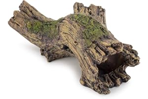 Hygger Decoracion Acuario, Adorno para Acuario de Cueva, Tronco Decorativa para Acuario, Acuario Decoracion Ideal para Pequeños Peces Camarón Tortuga