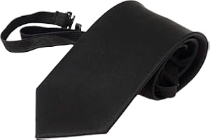 PB Pietro Baldini Cravatta con elastico pre-annodata - Finitura satinata - 51 x 7 cm