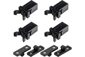 LYQAQ Brabantia Bin Lid Clasp x4 – Replacement Waste Bin Locking Mechanism Compatible with 20L, 30L, 40L, 45L & 50L/60L Brabantia Touch Bins, Bo Pedal Bins & Other Models – Durable Plastic Lid Clip