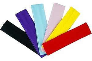 Uootach 6 Piezas Cinta de Pelo Diadema elástica, Diadema Transpirable Antideslizante, Banda de Pelo Multicolor, Ideal para Correr, Yoga, Fitness, Ciclismo, Deportes.
