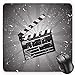 Produktbild HYYCLS Movie Theater Mauspads, Clapper Board on Retro Backdrop with Grunge Effect Director Cut Scene, Standard Size Rectangle Non-Slip Rubber Mousepad, Grey Black White