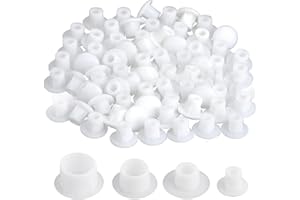GMXJGZ Abdeckkappen für Schrauben Bohrlöcher 120 Stück Abdeckkappen für Bohrlöcher Schraubenabdeckung Weiss Schraubenabdeckung für Nagellöcher Schraubenlöcher Schrankteilerlöcher(5 Mm/6 Mm/8 Mm/10 Mm)