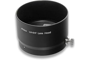 vhbw Metalowa osłona przeciwsłoneczna osłona przeciwsłoneczna czarna do aparatu, obiektyw Olympus Zuiko ED 75 mm 1:1.8 jak LH-61F.