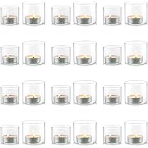 24 x Kleine Vasen für Tischdeko - Hewory Vase Glas Mini Vasen Set Runde Vasen Klein
